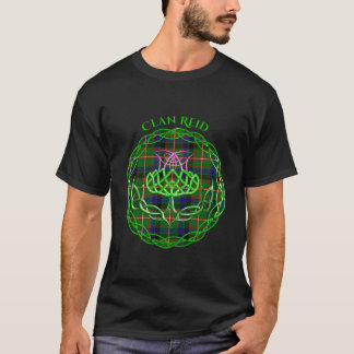 クラン・リード スコットランド ベージュ ケルトのあざみ Tシャツ