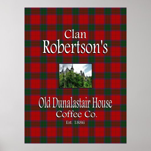 クラン・ロバートソンの古いDunalastair House Coffee Co. ポスター (正面)