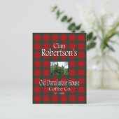 クラン・ロバートソンの古いDunalastair House Coffee Co. ポストカード (スタンド正面)