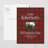 クラン・ロバートソンの古いDunalastair House Coffee Co. ポストカード (正面/裏面)