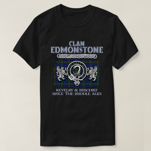 クランEdmonstone crestスコットランドのクランScotsh clans surn Tシャツ (デザイン正面)