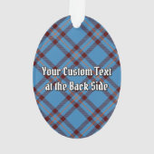 クランElliotクレストオーバー古代タータンチェックオーナメント オーナメント (裏面)
