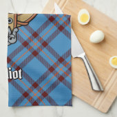 クランElliotクレストオーバー古代タータンチェック キッチンタオル (四つ折り)