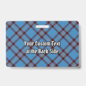 クランElliotクレストオーバー古代タータンチェック バッジ (Back)