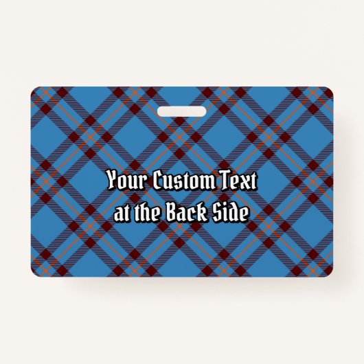 クランElliotクレストオーバー古代タータンチェック バッジ (裏面)