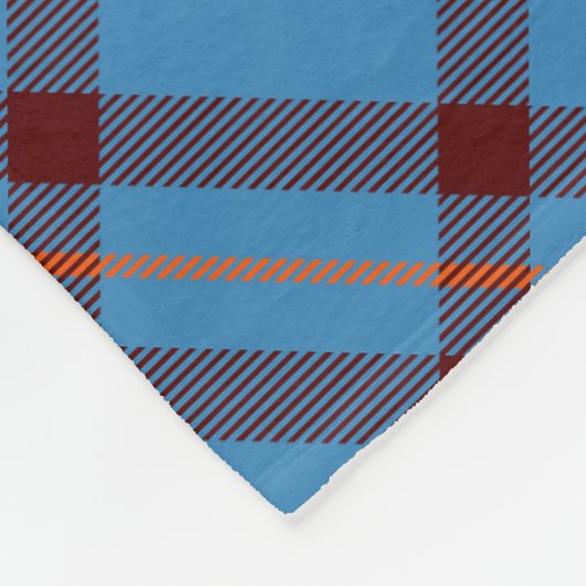 クランElliotクレストオーバー古代タータンチェック フリースブランケット (角)