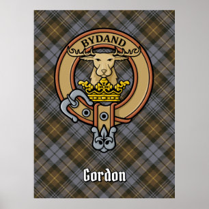 クランGordonクレストオーバーウェザーズタータンチェック ポスター