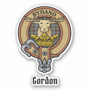 クランGordonクレスト風化したタータンチェックシール シール