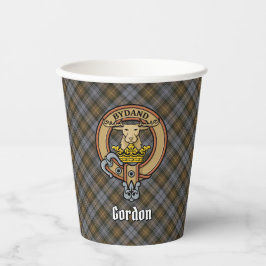 クランGordon Crest over風化タータンチェック紙カップ 紙コップ