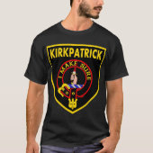 クランKirkpatrick LARGEの黒いTシャツのロゴ Tシャツ (正面)