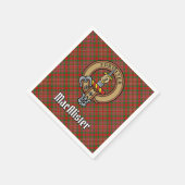 クランMacAlisterクレストオーバータータンチェック スタンダードカクテルナプキン (角)