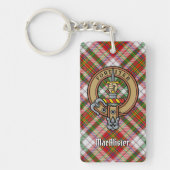 クランMacAlisterクレストオーバードレスタータンチェックキーチェーン キーホルダー (正面)