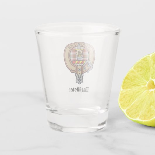 クランMacAlisterクレストオーバードレスタータンチェックショットグラス ショットグラス (裏面)