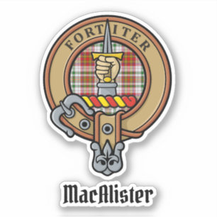 クランMacAlisterクレストオーバードレスタータンチェックステッカー シール