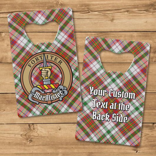 クランMacAlisterクレストオーバードレスタータンチェック クレジットカード栓抜き