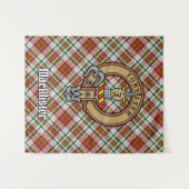 クランMacAlisterクレストオーバードレスタータンチェック タペストリー (正面(横))