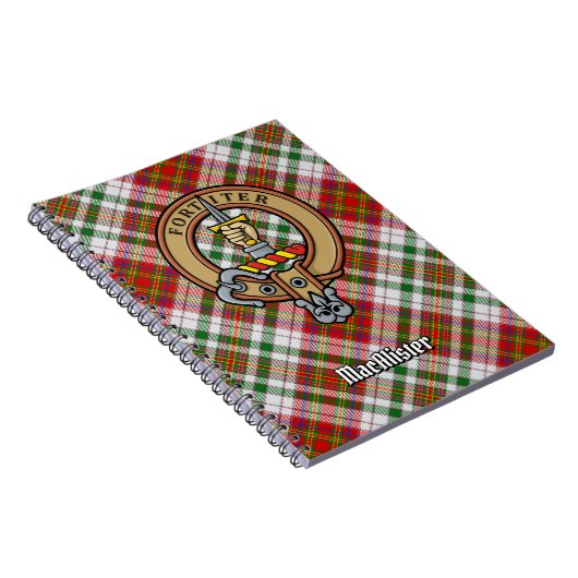 クランMacAlisterクレストオーバードレスタータンチェック ノートブック (右側)