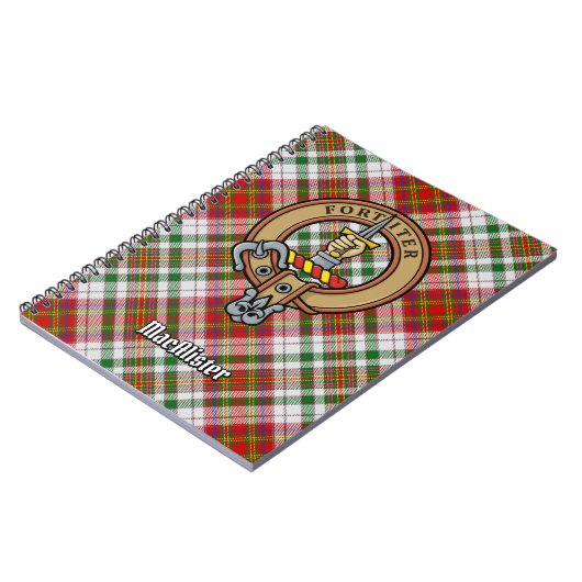 クランMacAlisterクレストオーバードレスタータンチェック ノートブック (左側)