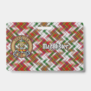 クランMacAlisterクレストオーバードレスタータンチェック バッジ
