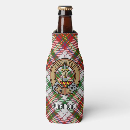 クランMacAlisterクレストオーバードレスタータンチェック ボトルクーラー (ボトル正面)