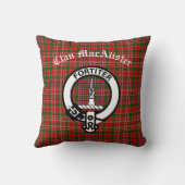 クランMacAlisterクレストバッジ&タータンチェック クッション (裏面)