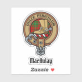 クランMacAulayクレストオーバータータンチェックステッカー シール (シート)