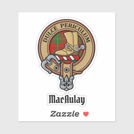 クランMacAulayクレストオーバータータンチェックステッカー シール (シート)