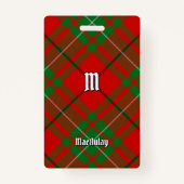 クランMacAulayタータンチェック バッジ (正面)