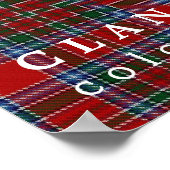 クランMacBain Colors of Scotlandタータンチェック ポスター (角)