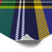 クランMacBethクレストタータンチェック ポスター (角)