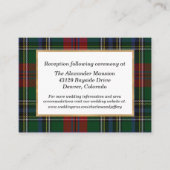 クランMacClainタータンチェックプレイド結婚のエンクロージャカード エンクロージャーカード (正面)