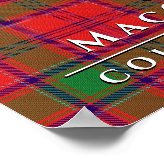 クランMacClintockスコットランドの色2タータンチェックPlaid ポスター (角)