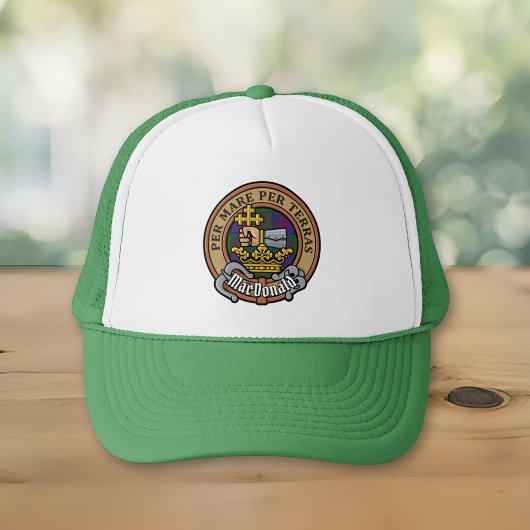 クランMacDonald Crest overタータンチェックTrucker Hat キャップ