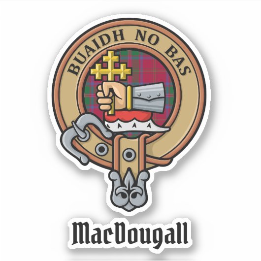 クランMacDougallクレストオーバータータンチェック シール (正面)