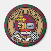 クランMacDougallクレストオーバータータンチェック マグネット (正面)