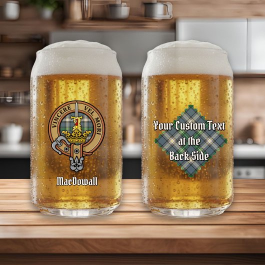 クランMacDowallクレストオーバータータンチェック ガラス缶