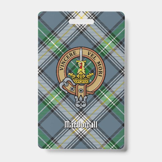 クランMacDowallクレストオーバータータンチェック バッジ (正面)