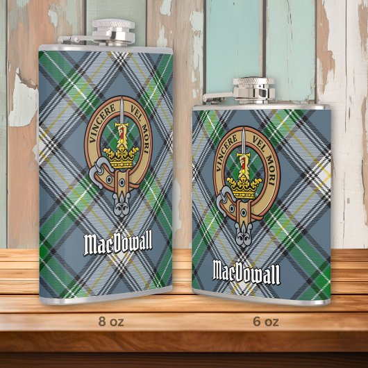 クランMacDowallクレストオーバータータンチェック フラスク