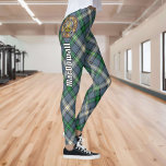 クランMacDowallクレストオーバータータンチェック レギンス<br><div class="desc">クランMacDowallクレストバッジはストラップに囲まれ、タータンチェックの背景にバックル。カスタムテキスト.</div>