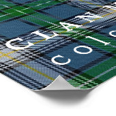 クランMacDowall Colors of Scotlandタータンチェック ポスター (角)