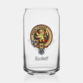 クランMacDuffクレストタータンチェック ガラス缶 (正面)