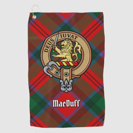 クランMacDuffクレストタータンチェック ゴルフタオル (正面)