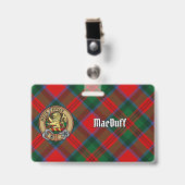 クランMacDuffクレストタータンチェック バッジ (正面 （クリップ付）)