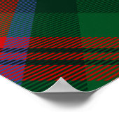 クランMacDuffクレストタータンチェック ポスター (角)