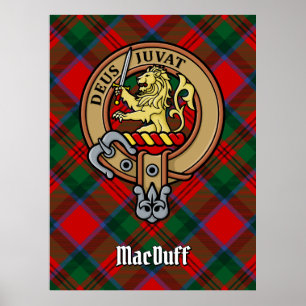クランMacDuffクレストタータンチェック ポスター