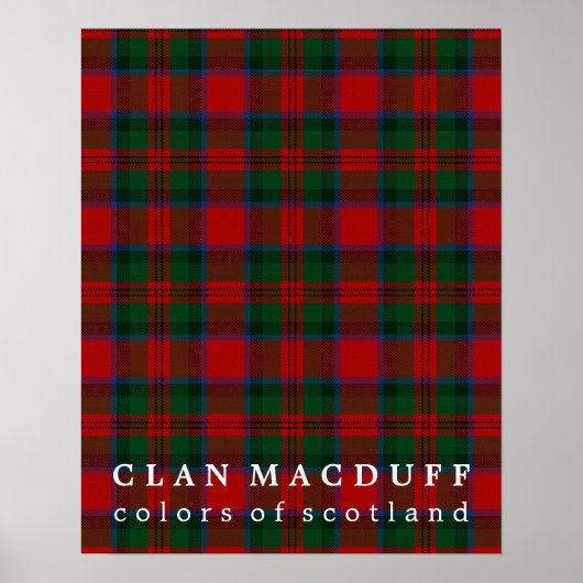 クランMacDuff Colors of Scotlandタータンチェック ポスター (正面)