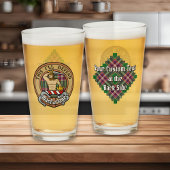 クランMacFarlaneクレストオーバーモダン狩りタータンチェック タンブラーグラス