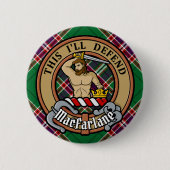 クランMacFarlaneクレストオーバーモダン狩りタータンチェック 缶バッジ (正面)