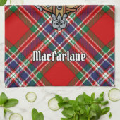 クランMacFarlaneクレストオーバーレッドタータンチェック キッチンタオル (折り畳み)