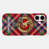 クランMacFarlaneクレストオーバーレッドタータンチェック Case-Mate iPhoneケース (裏面 (横))